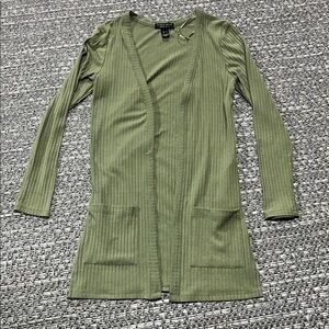 Streetwear Society | Long Olive Green Cardigan